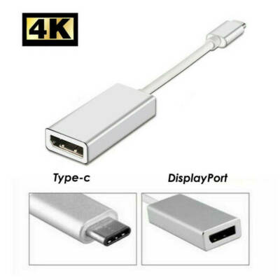 USB C Typ C zu auf DisplayPort DP Adapter Kabel 4K Konverter für MacBook Wins R