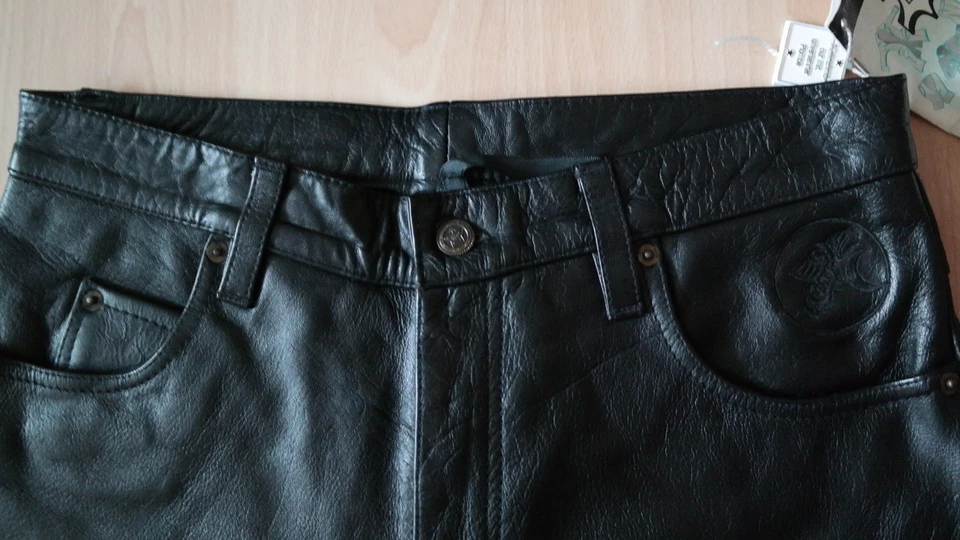 Echtleder Hose Peter Maffay BMG Glattleder Leather Gr.50/L in Schwarz + NEU/Rare - Bild 4 von 4
