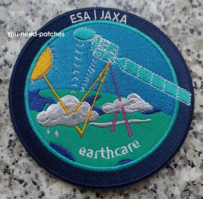 ESA JAXA Space Falcon 9 EarthCARE logo patch  sew on embroidery