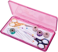 ArtBin  Slim Line Magnetic Needle Case-7.375"X3.625"X.6875" Translucent Raspber