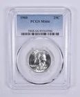 1960 Washington Quarter MS66 PCGS Blue Label