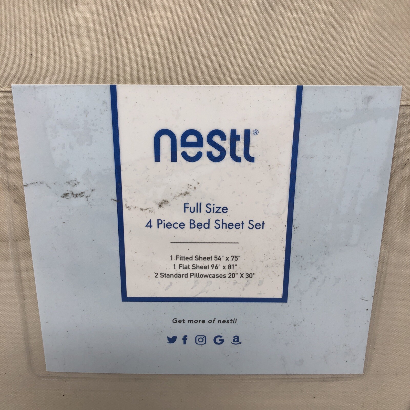 NESTL FULL SIZE 4 PIECE BED SHEET SET BEIGE