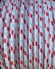 Braid On Braid Rope 6mm,8mm,10mm,12mm,14mm White With Flecks Kingfisher