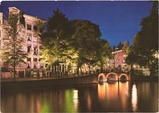 Netherlands Herengracht and Leidsegracht Canals Postcard
