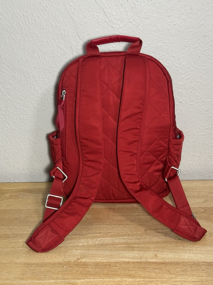Vera Bradley Small Backpack in Performance Twill Cardinal Red NWT Vera Bradley Campus Backpack - Cardinal Red – Occasionally Yours main image 4