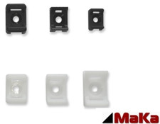 Schraubsockel f Kabelbinder PA6.6 Kabelhalter schwarz / weiß Befestigungssockel