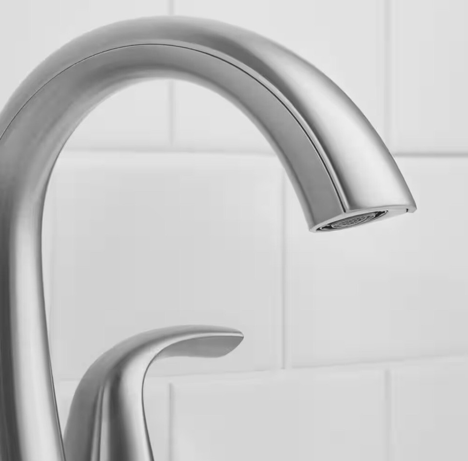 Glacier Bay Irena 4in Centerset HighArc Bathroom Faucet Brushed