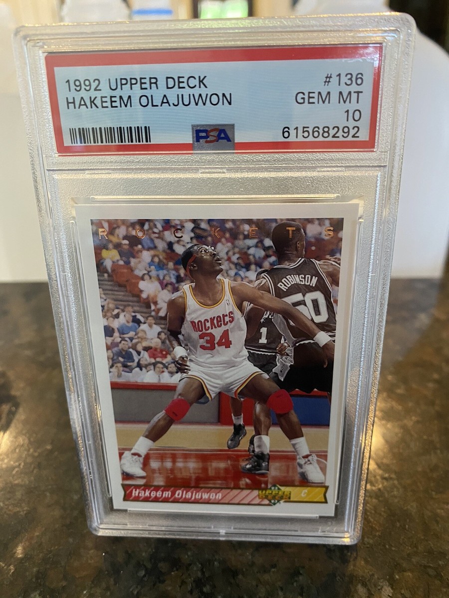 1992 upper deck basketball #136 Hakeem Olajuwon psa 10 gem mint