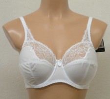 CHARNOS SUPERFIT 131 UNDERWIRED,HALF LACE,FULL CUP BRA, WHITE, BLACK OR NATURAL