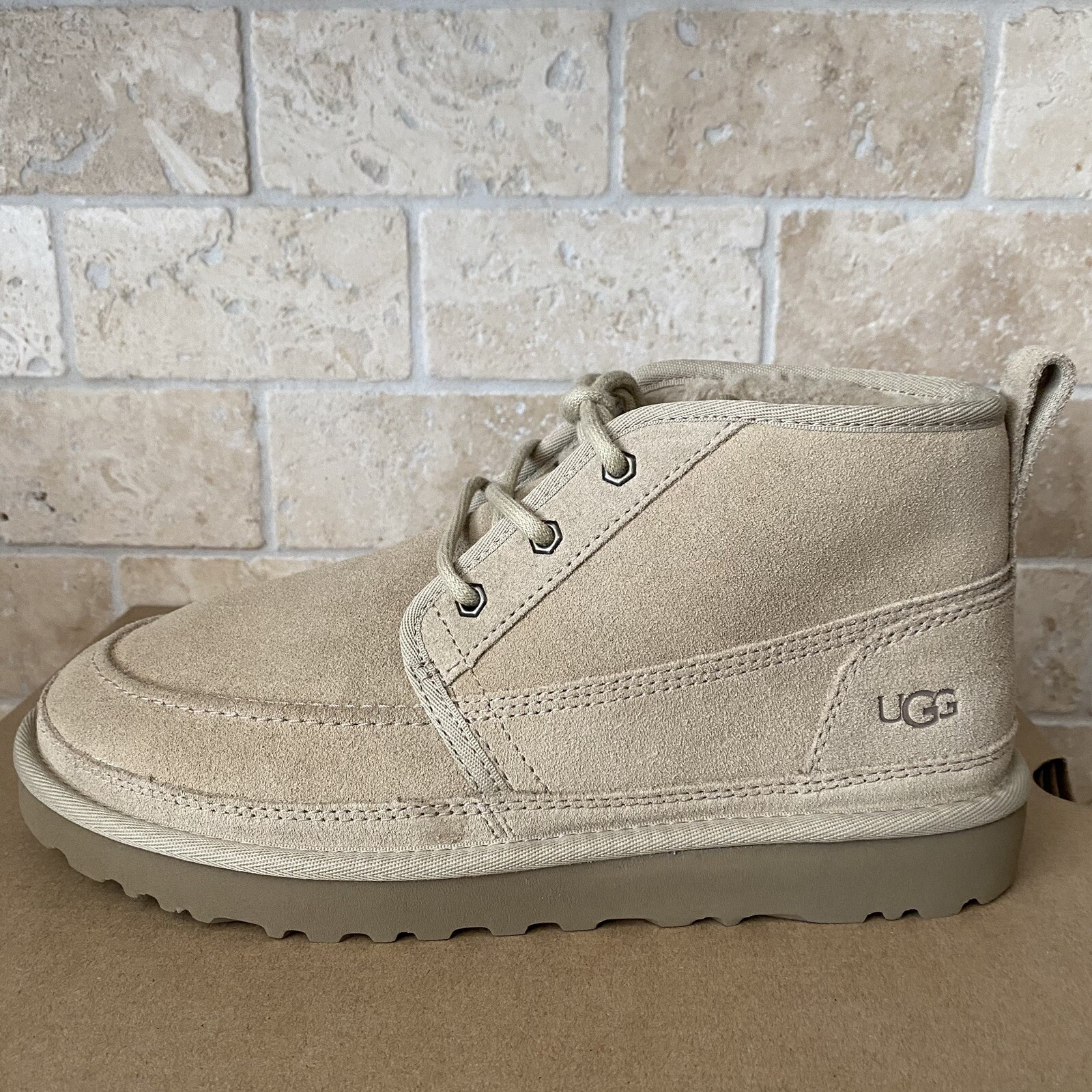 UGG NEUMEL MOC MUSTARD SEED SUEDE SHEEPSKIN ANKLE CHUKKA BOOTS MEN SIZE US 13 image 2