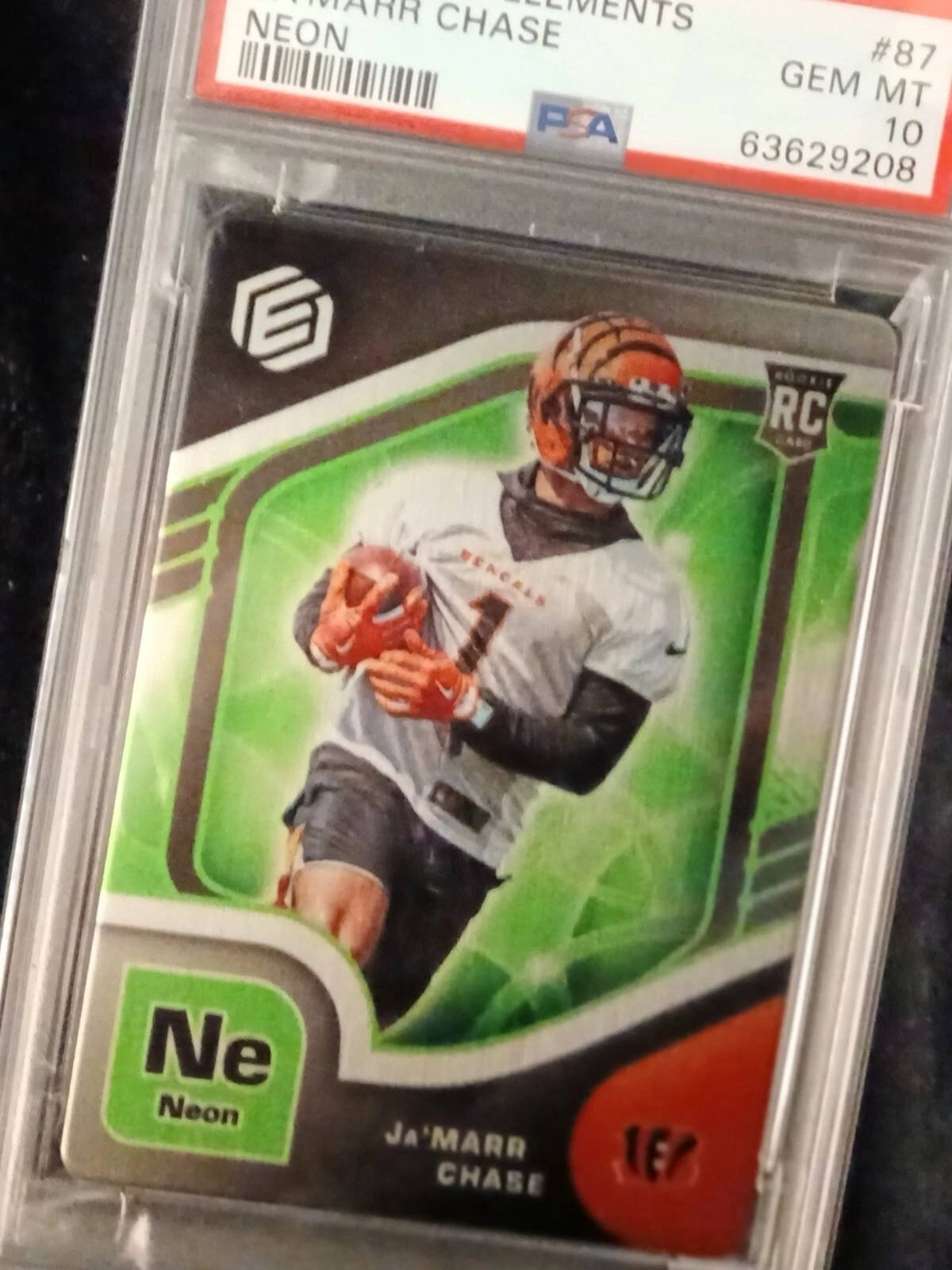 JaMarr Chase Panini Elements #87 Neon