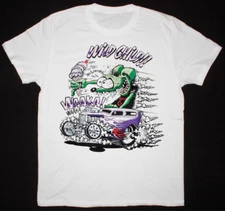 Ed Big Daddy Roth Rat Fink Wild Child Hot Rod White Cotton T-Shirt S-5XL