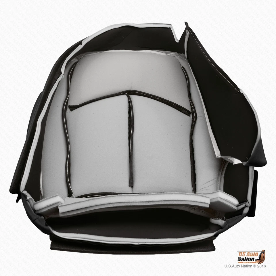 Cubierta de asiento de cuero perforado inferior del conductor negra para Mercedes Benz E320 2006 2007 Foto 3 de 4