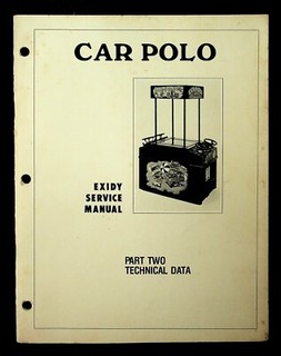 Car Polo Exidy Inc 1980's Coin Arcade Cabinet Technical Data Manual 101624WNON