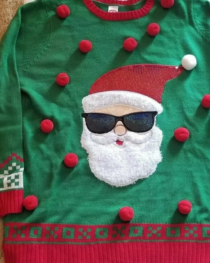 Womens green christmas sweater top