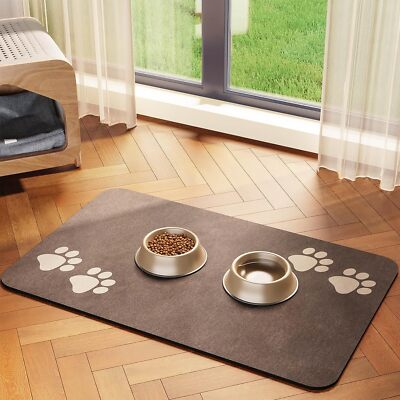 Cat & Dog Feeding Mat for Food and Water Bowl, Absorbent-No Stains Quick Dry