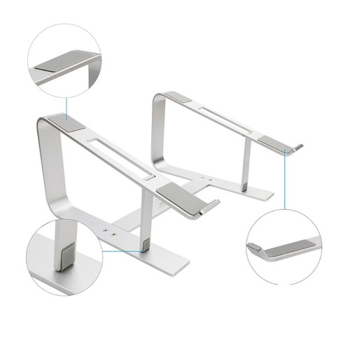 Office Home Portable Laptop Stand Foldable Holder Computer Adjustable Aluminum - Afbeelding 5 van 7