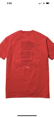 supreme x Scarface Split Tee Red FW17 Used Size : Large NWT | eBay