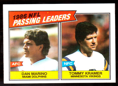 1987 TOPPS #227 DAN MARINO TOMMY KRAMER PASSING LEADERS