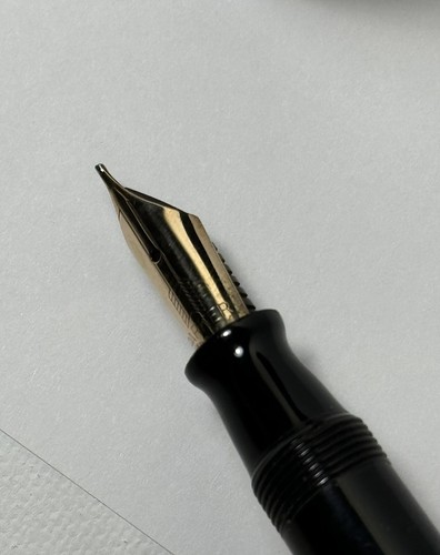 Vintage Parker Vacumatic Fountain Pen, Blue Jewel, Black & Gold Trim, U.S.A - Picture 11 of 11