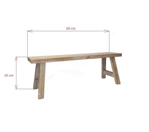 Taburete/banco de ordeño de madera de abeto mediano estilo cabaña 60 cm por Gisela Graham - Imagen 2 de 2