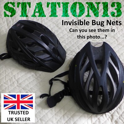 Cycling Helmet Insect Net - Extra-Strong Nylon - Elasticated - (pack of 2)  - NEW | eBay.de