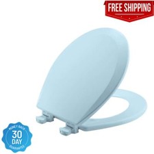 Lift-off Round Closed Front Toilet Seat In Dresden Blue Bemis Clean Easy Lid