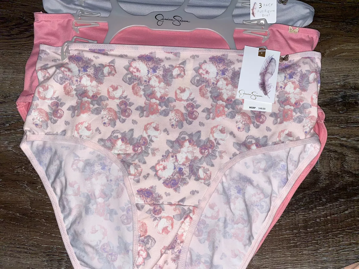Jessica Simpson Women s Brief Underwear Panties Polyester Blend 3 Pair 2X