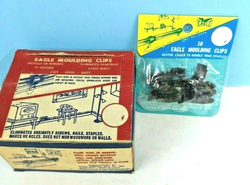 100-PK Electrical Wire MOULDING CLIPS BROWN Eagle Easy Quick Safe NEW ...