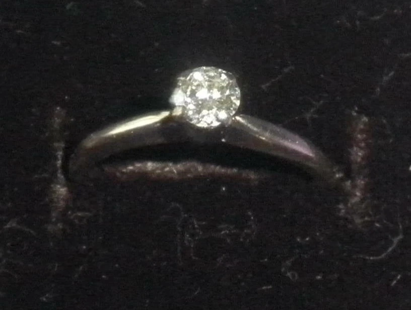 14 Kt White Gold Diamond Engagement Ring .33 Carat size 6.75 eBay