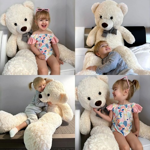 Giant Teddy Bear 4Ft Big Teddy Bear Stuffed Animal Plush Toy Kids Christmas Gift - Picture 7 of 8