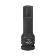 1/2-Inch Drive x 15mm Impact Hex Bit Socket, Metric 3" Length, Cr-Mo