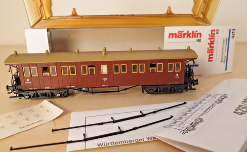 Märklin 4213, vagón de tren rápido de K.W.ST.E., 3. Clase, H0, embalaje original | Zustand: Gebraucht