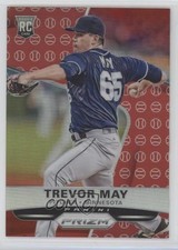 2015 Panini Prizm Red Baseball Prizm Trevor May #198 b1p