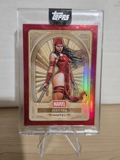 2025 Topps Chrome Marvel Mint ELEKTRA Red Refractor 1/5 FIRST OFF PRINT!