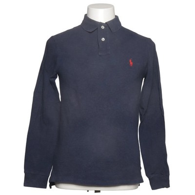 Polo Ralph Lauren, Rugby Shirt, Größe: M, Slim Fit, Blau, Baumwolle #FiR