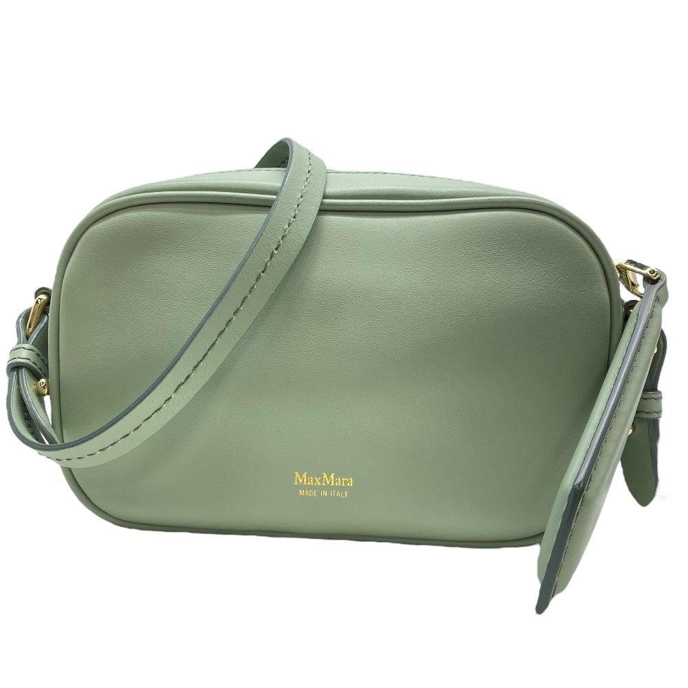 Max Mara Elsa Crossbody Bag Leather Sage Green Compact Shoulder