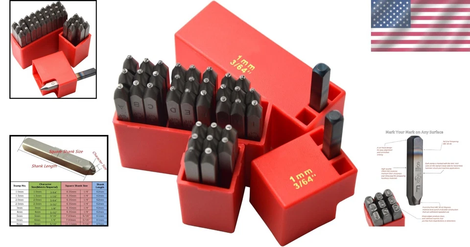 Metal Jewelry Alphabet Punch Kit 1mm Characters - Image 2 of 4