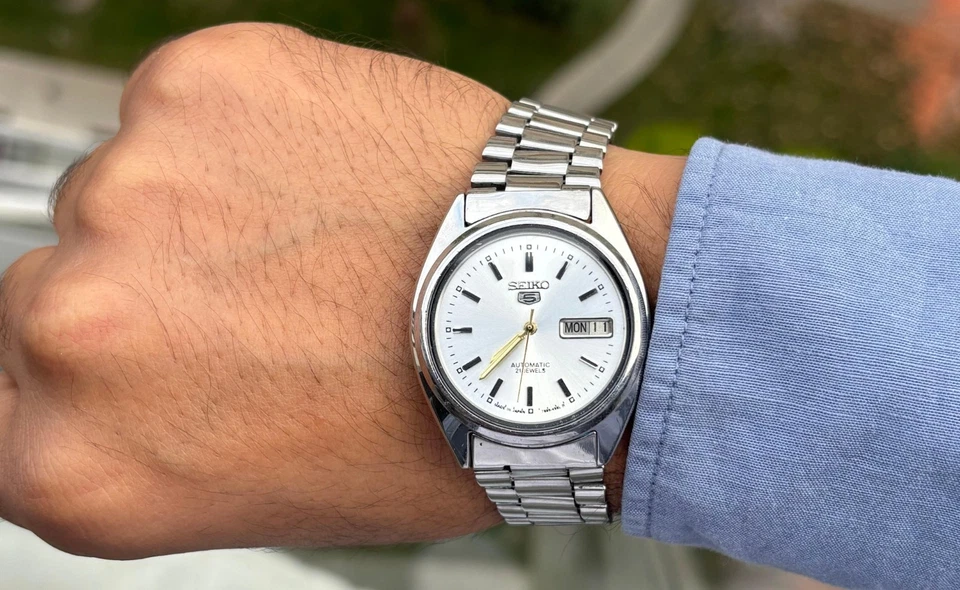 Vintage Seiko 5 Automatic || White Dial || Men's Vintage Watch || - Image 4 of 4