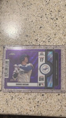 2026 Topps Chrome Shohei Ohtani Dodgers Big Ticket Player Purple Wave BTP-3  /75