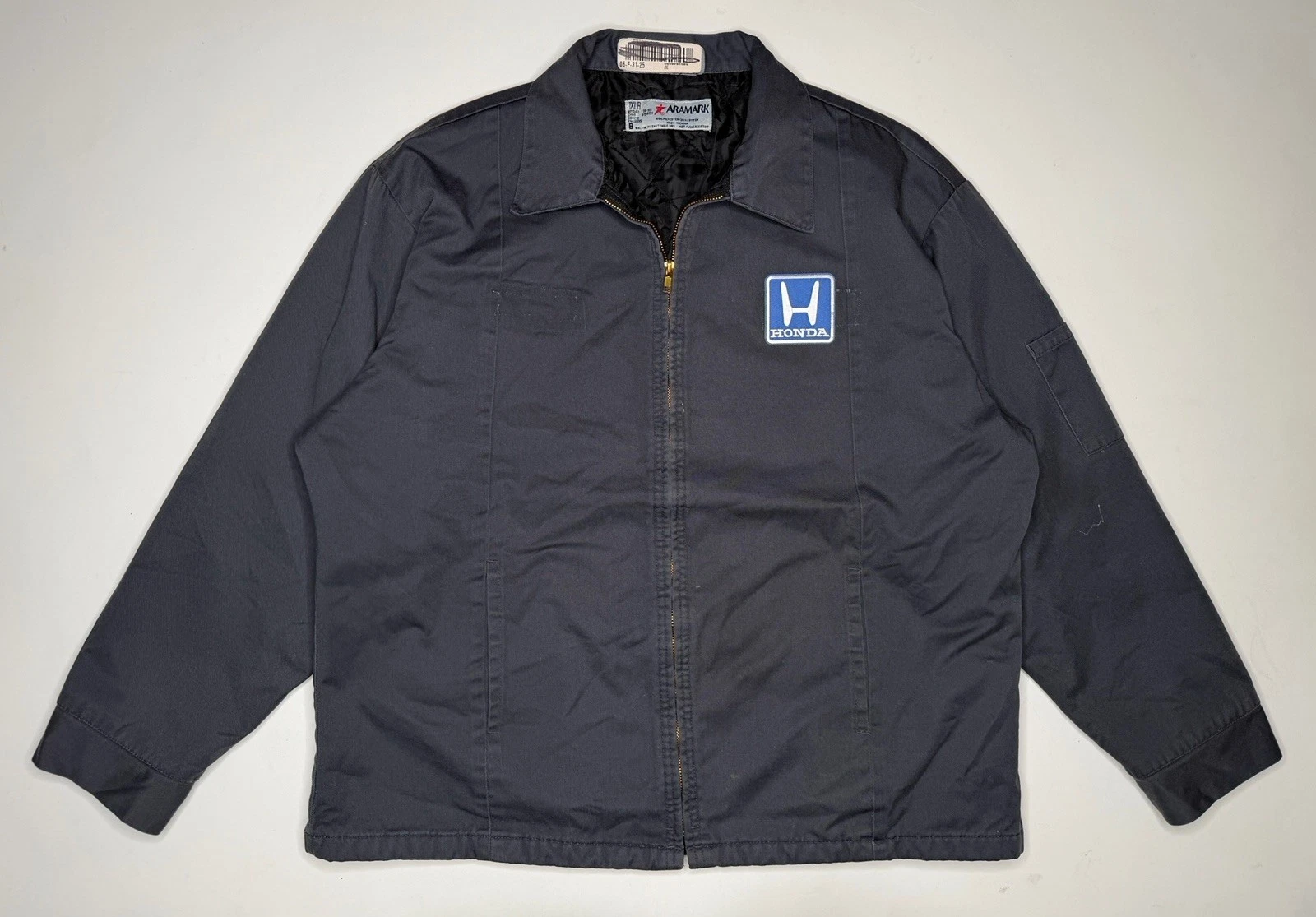 Vintage Honda Mechanic Work Parts Delivery Jacket Blue | XL image 1