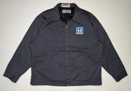 Vintage Honda Mechanic Work Parts Delivery Jacket Blue | XL video thumbnail