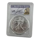 2019  SILVER EAGLE PCGS MS70  FIRST Day Of Issue THOMAS CLEVELAND SIGNATURE