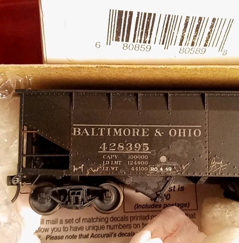 Baltimore & Ohio B&O Offset Twin Hopper Accurail Kit 80589 B&O 428395 KaDee Coup - Picture 7 of 7