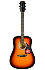 Fender Squier Dreadnought Acoustic Guitar - Sunburst (dents and damage on top of