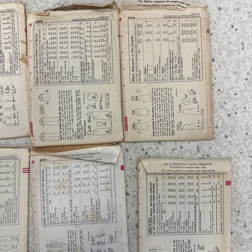 Vintage Konvolut 5 Schnittmuster Simplicity Ende 60er Jahre SIEHE BILDER - Bild 5 von 7