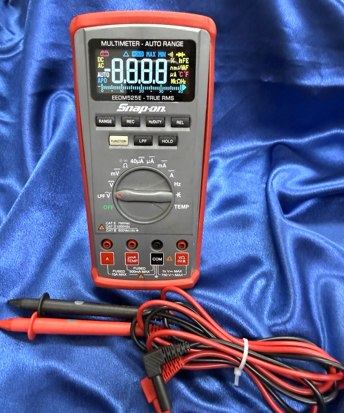 Snap-On Tools EEDM525E Auto Ranging True RMS Multimeter with