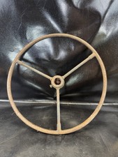 Vtg Steering Wheel Automobile Car Truck Tractor Iron Antique Steampunk 17.5