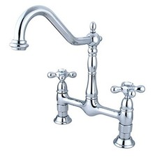 Kingston Brass ES1171AX New Orleans 2-Handle 8' Center Bridge Kitchen 8- 1/2"