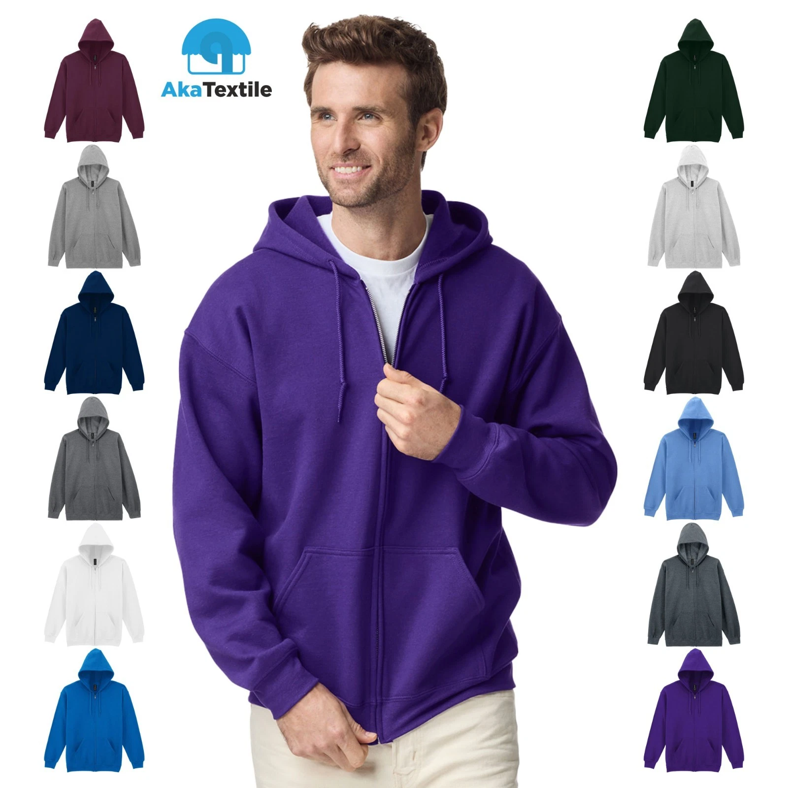 Gildan Heavy Blend Mens Zip Up Hoodie Classic Fit Tubular Body Hooded Sweatshirt
Opens in a new wind